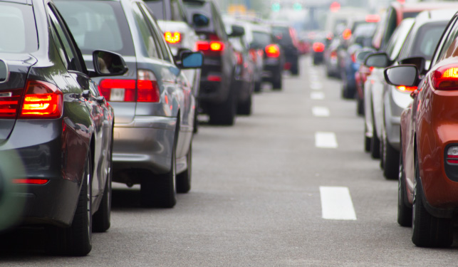 cars in gridlock traffic