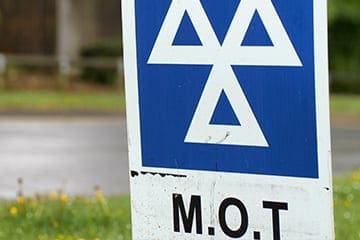 MOT test centre sign