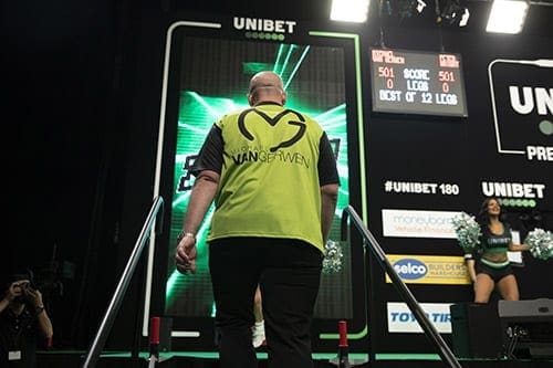 Michael Van Gerwen at PDC match