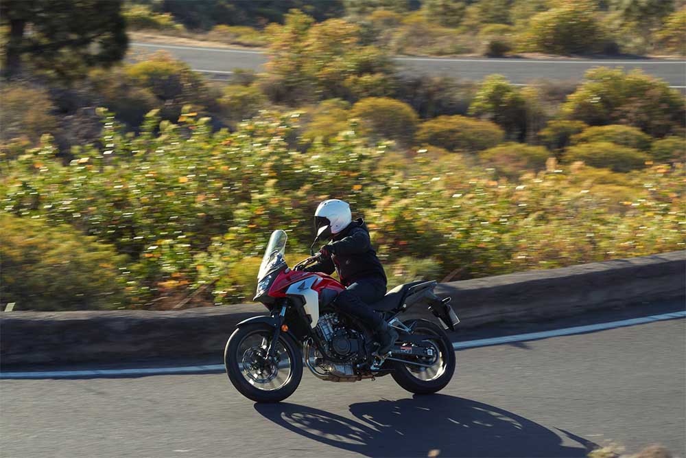 Honda CB500X driving