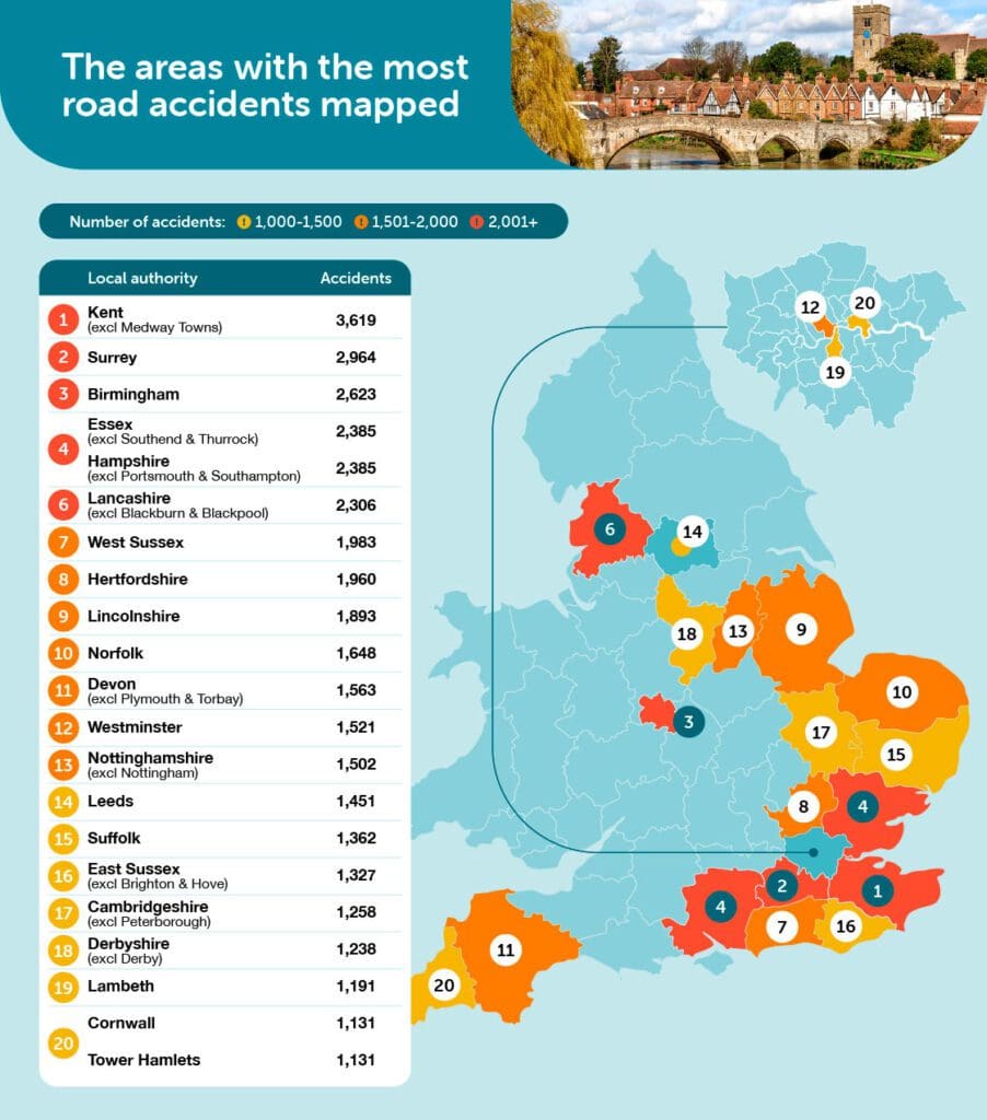 Dangerous roads areas mapped