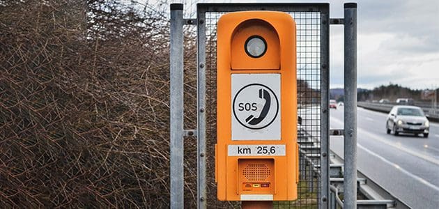 Motorway emergency telephone