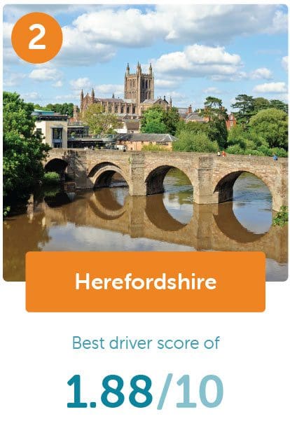 herefordshire 2nd worst drivers