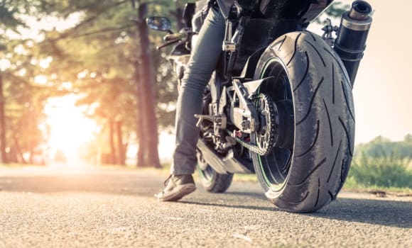 Motorbike on a road